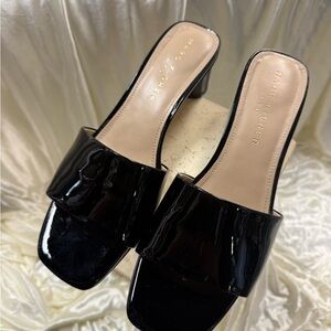 Marc Fisher Black Heeled Shoes with Square Toe